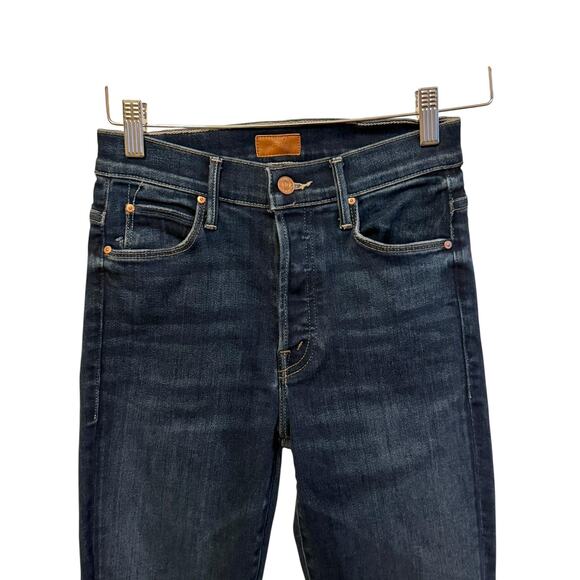 Mother Jeans Womens 25 The Stunner Ankle Fray Dark Wash Stretch Boho Normcore - Picture 3 of 12